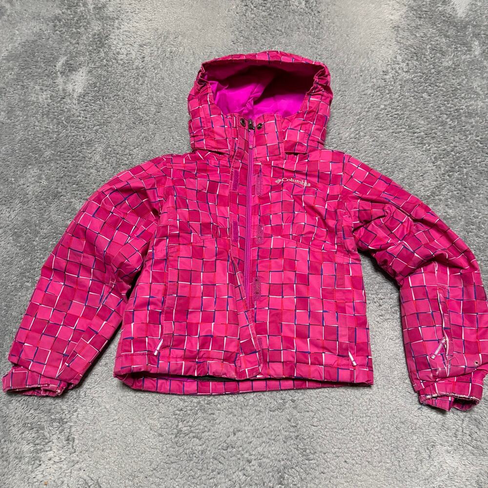 Columbia Coat Kids Youth XS 6 Pink Winter Ski Hooded Jacket